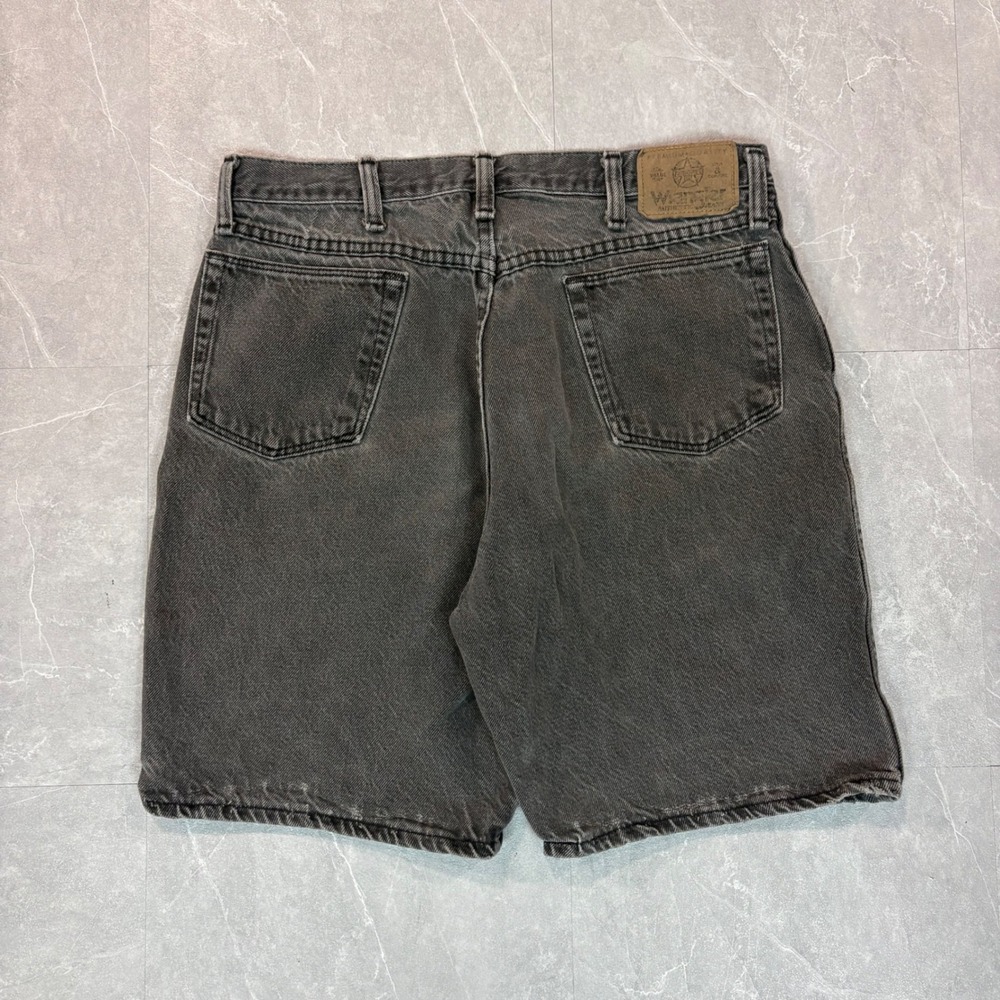 Wrangler Authentics Mens Faded Black Denim Shorts Size 34 Vintage Wash 60601CB
